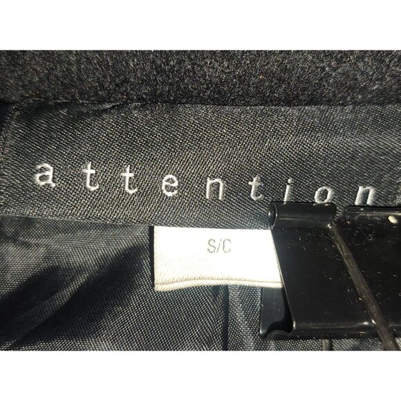 Attention Womens Black Wool Blend Peacoat Jacket Small - Picture 7 of 10